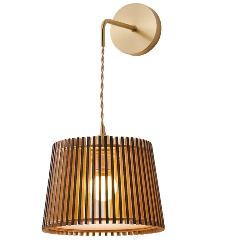 

Vintage wall lamp wind log wall lamp living room decoration restaurant tea room Japanese style bed and breakfast Chinese ancient