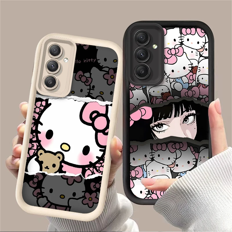 Ins Hello Kitty Kawakami Tomie Phone Case For Samsung Galaxy A14 A15 5G S21 S22 S23 S24FE Plus Ultra A25 A35 A52 A53 A54 A55 5G