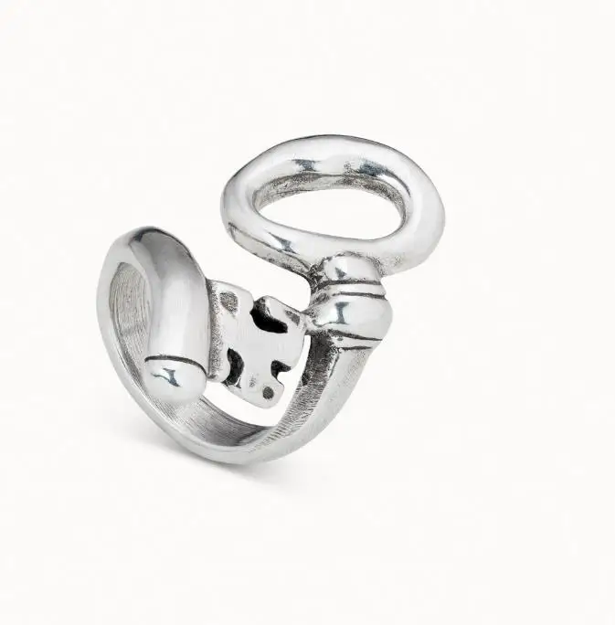 2022 New Fit UNO DE 50 Fashion Plated 925 Silver 14k Gold Charm Ring Niche Jewelry Gift