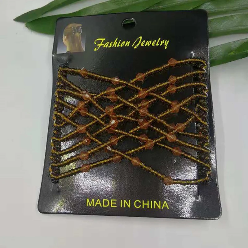 ลูกปัดตกแต่งคลิปผมหวีสำหรับ,บาง,sleek & ตรงผม-ยืดคู่ Combs สำหรับ Easy รูปแบบ