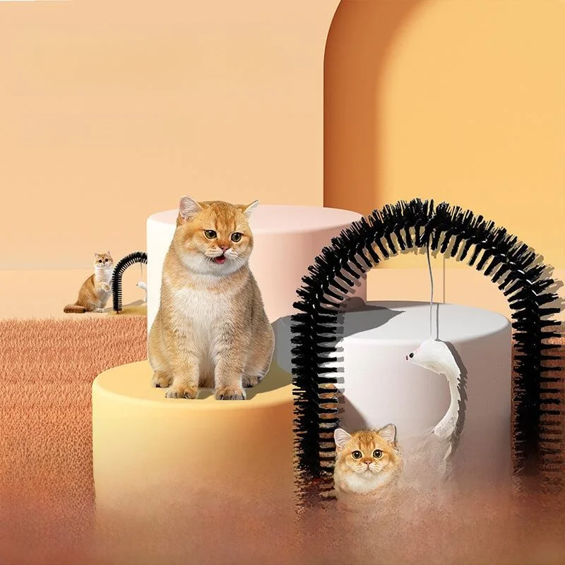 

Scratching Board Arch Way Pet Toy Self Entertaining Scratch And Bru Fur Itch Relief Tool Durable Dog Toy Set