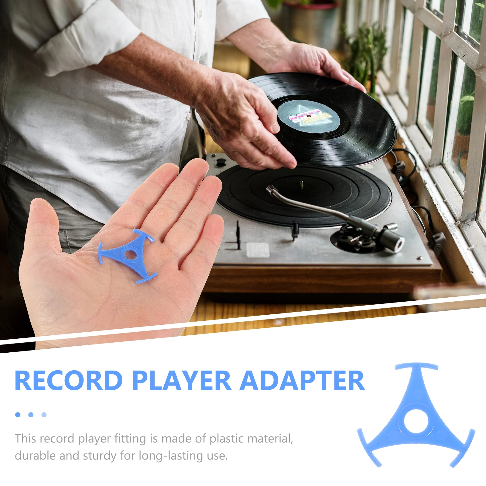 

Record Player Adapter Triangle Plastic Player Fitting Stylish Durable Vinyl Record Accessory Turntable Supplies