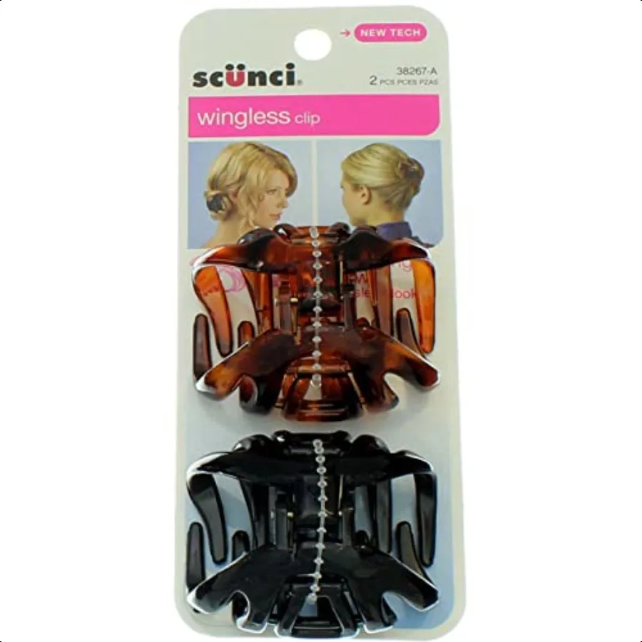 

Scunci Wingl Octopus Jaw Clipunisex Colors may vary 2Pieces per Pack 1Pack