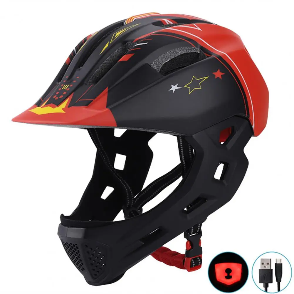 Crianças capacete destacável rosto cheio capacete crianças esportes capacete de segurança scooter mtb capacete da bicicleta ao ar livre equipamentos