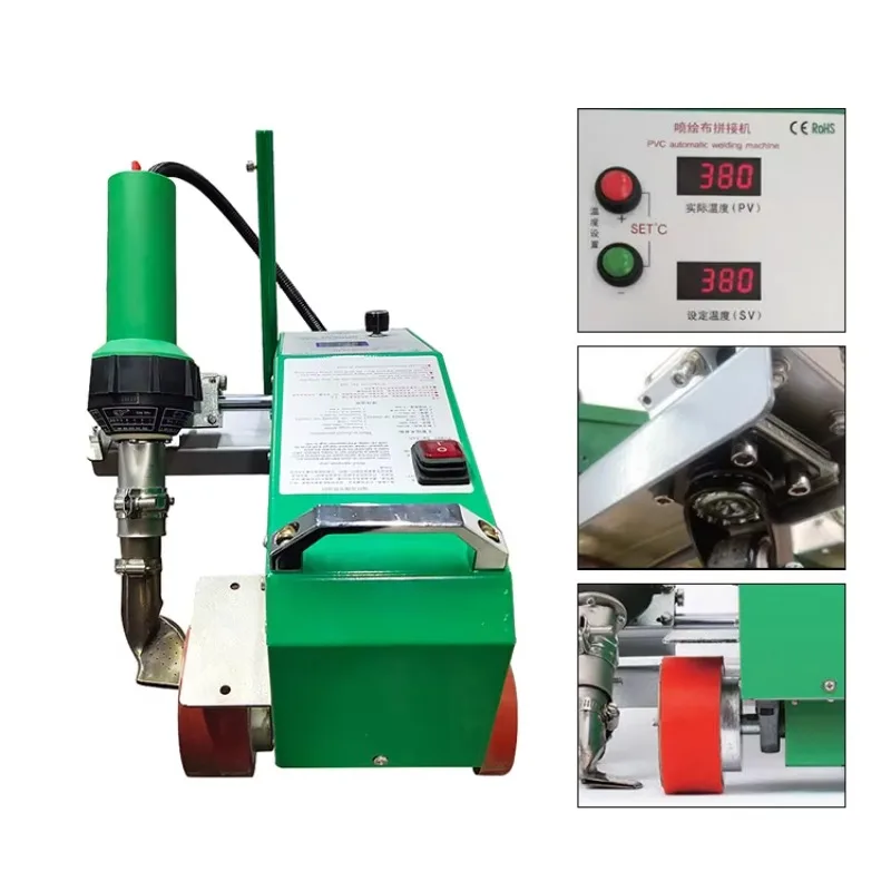 TOP2000B Portable Auto Travel Hot Air Welder PVC Tarpaulin Banner Swimming Pool Liner Plastic Hot Air Welding Machine