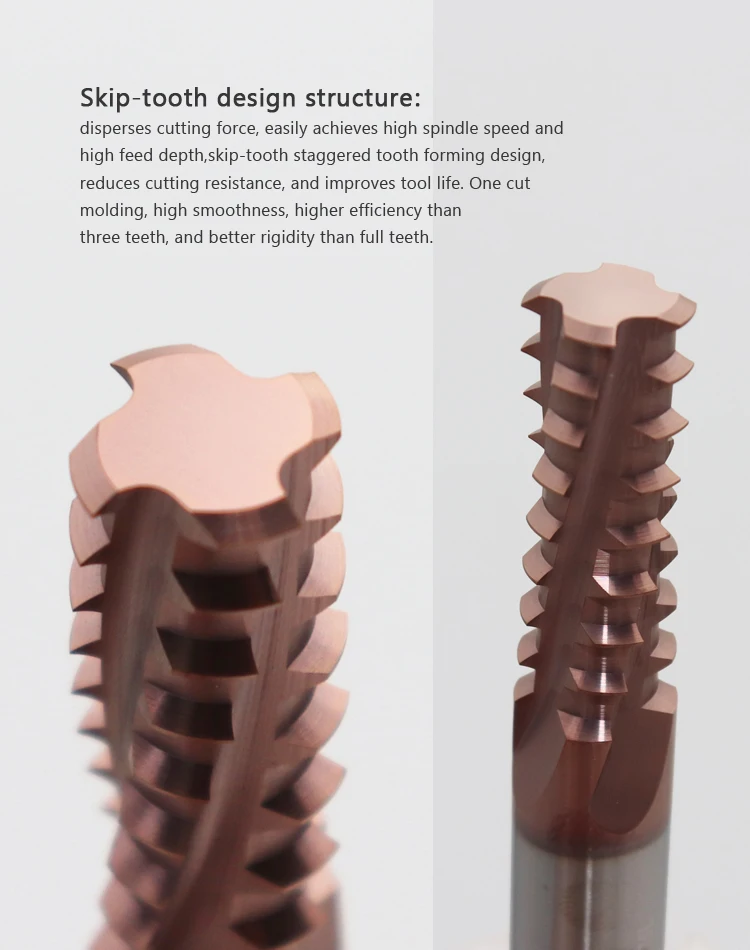 SUREWEL Skip Teeth Gewindefräser HRC65 Gewindeschneidwerkzeug Balzers Nano-Beschichtung CNC Hochgeschwindigkeits-Fräswerkzeuge 60 ° Profilwinkel M6 M8 – Detail 5