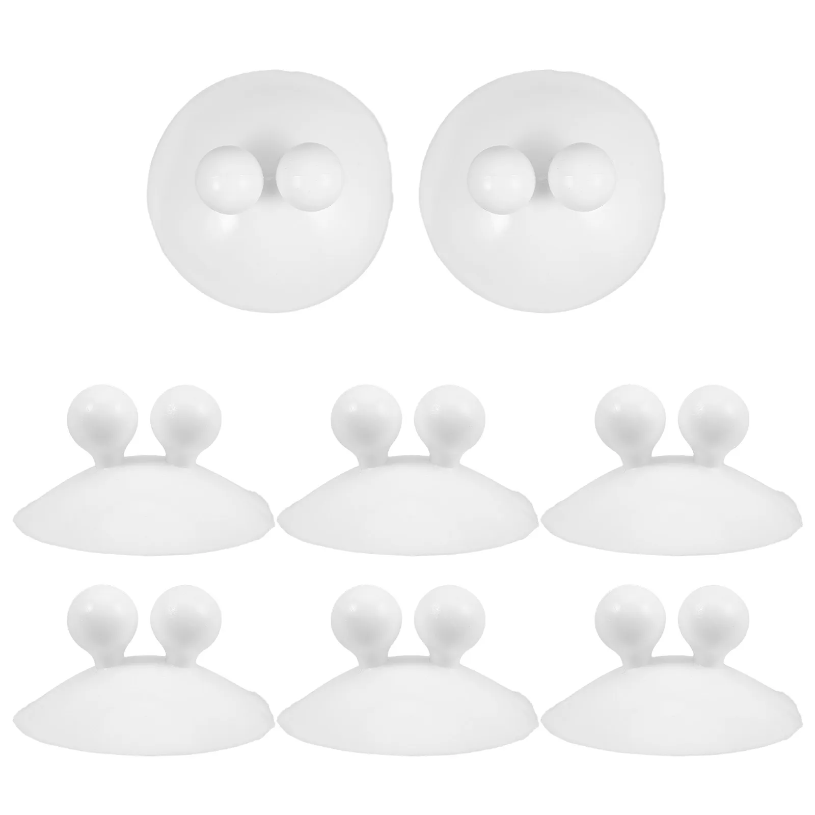 8Pcs Toothbrush Holder Suction Cup Plastic Wall Mount Bathroom Kitchen Toothbrush Head Organizer Stand Tooth Brush Holder