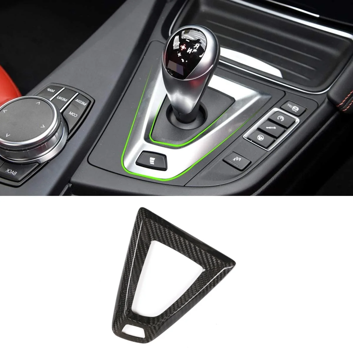 Carbon Fiber Car Center Console Shift Knob Panel Cover Right Hand Driver for M3 F80 F82 F83 RHD