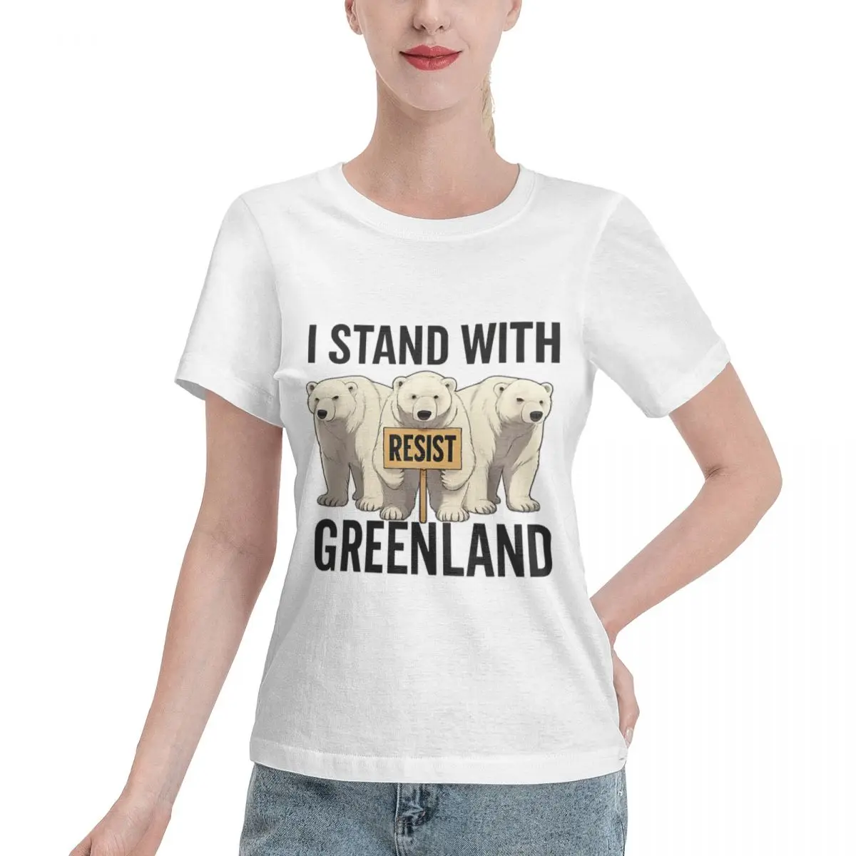 Value Pack Polar Bears For Greenland Climate Solidarity Design Women's T-shirt Classic Wholesale Blank Tee