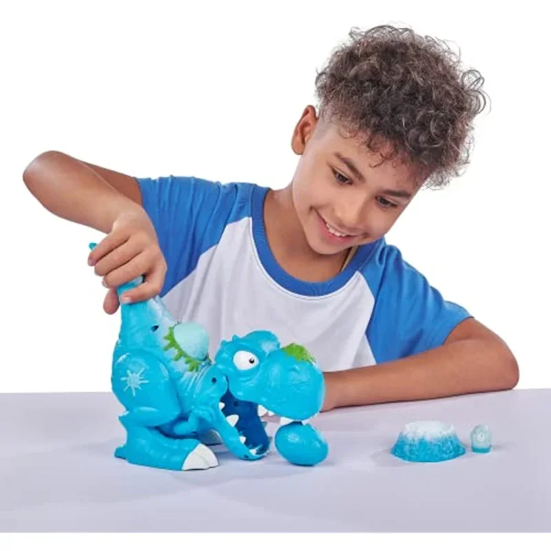 New Blastem OUT Smashers Dino Ice Age Ice Rex Playset Series 3 T-Rex Toy Set By ZURU with Rex Toy for Boys Kids Gift Set