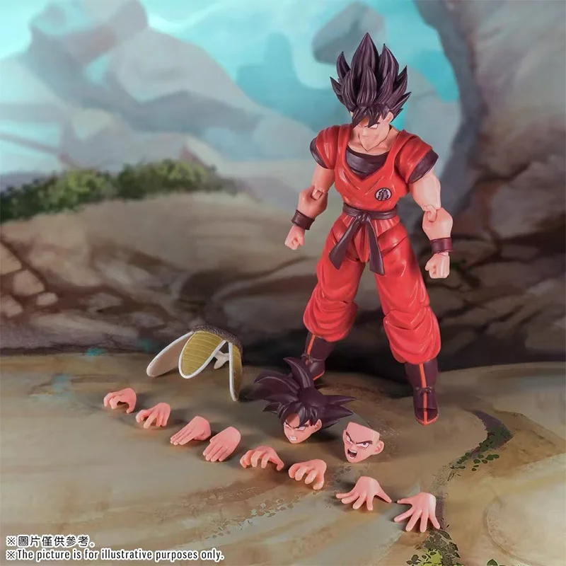 

In Stock Dragon Ball SHF Son Goku Kaio Ken Red Martial Artist 16000 Power Level Anime Action Figure Toys Demoniacal Fit