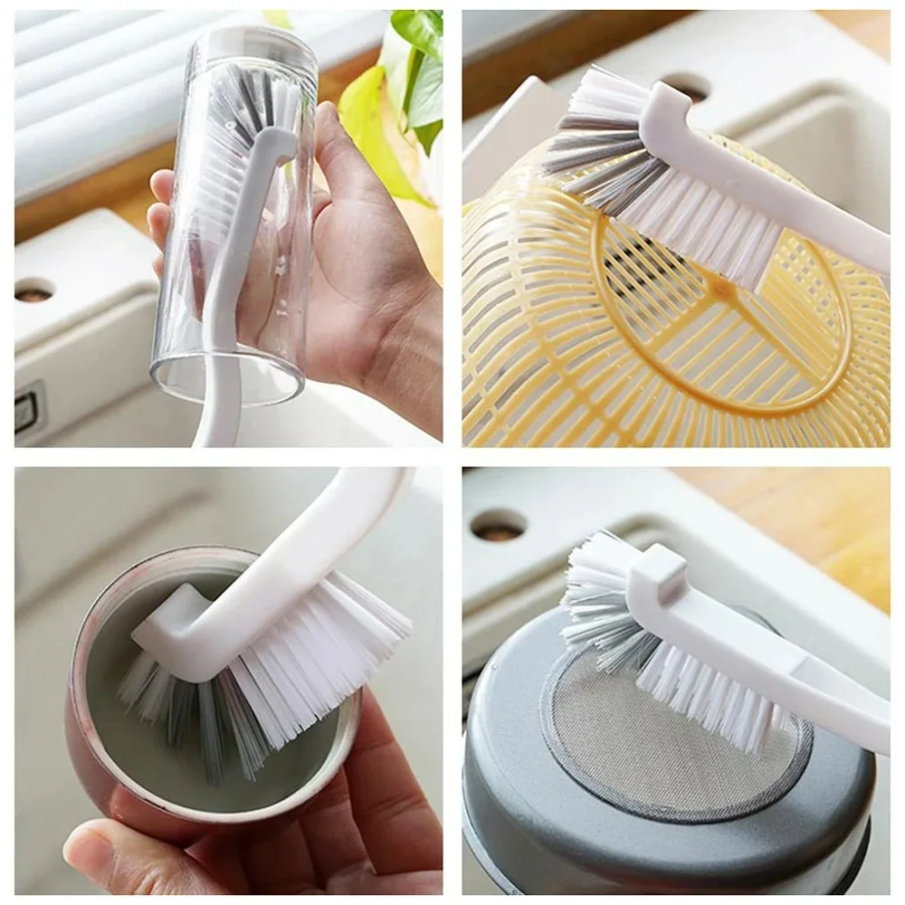 Waschbeckenbürste im japanischen Stil, Reinigungstassenbürste mit langem Griff, Ellenbogen-Design, Schwanzloch, Wandbehang, Fugenreinigungszubehör – Detail 8