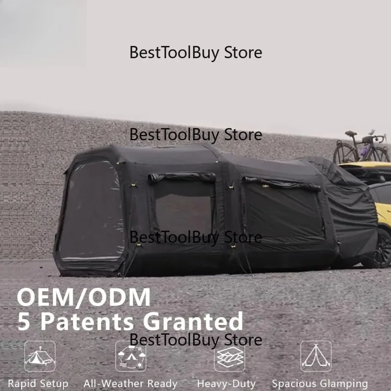 Factory direct salesLightweight Air Beam Tent Outdoor Thickened Oxford Fabric Waterproof Camping Space Inflatable Car Ta