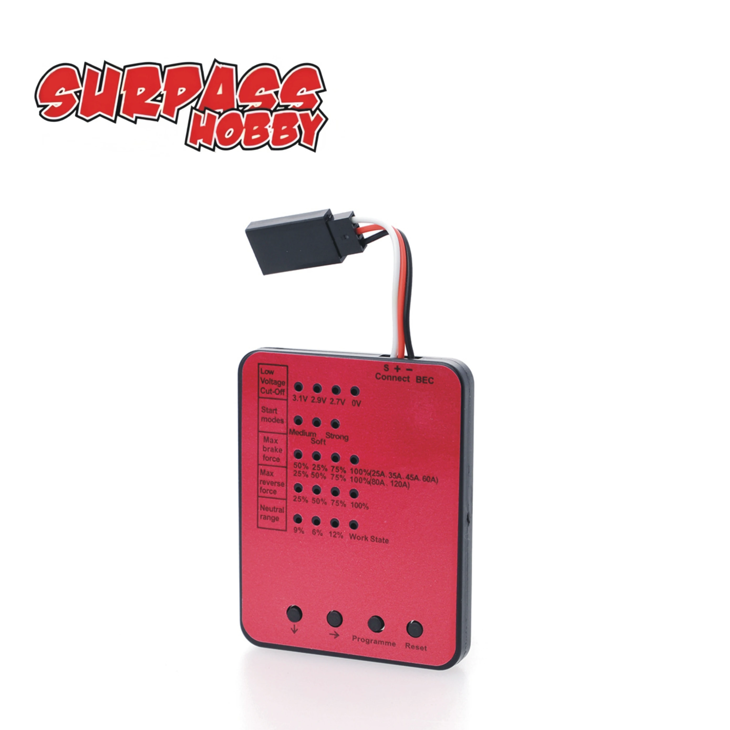 

SURPASS HOBBY KK LED Programming Card for RC Car Electronic Speed Controller Brushless ESC 25/35/45/60A/80A/120A/150A KK Series