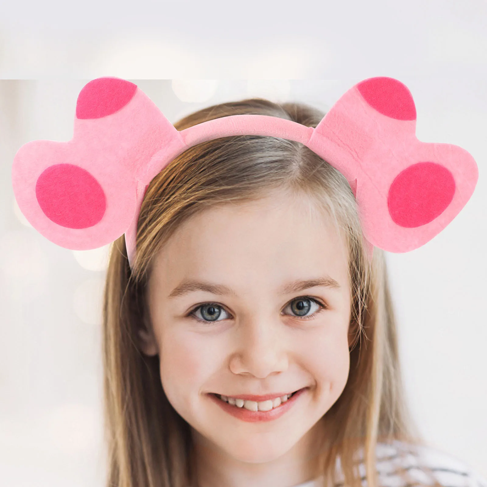 مجموعة واحدة من عصابة الرأس التنكرية لآذان الكلاب وقفازات مخلب الحيوانات الدافئة وإكسسوارات تنكرية لقفازات حفلات الهالوين #2