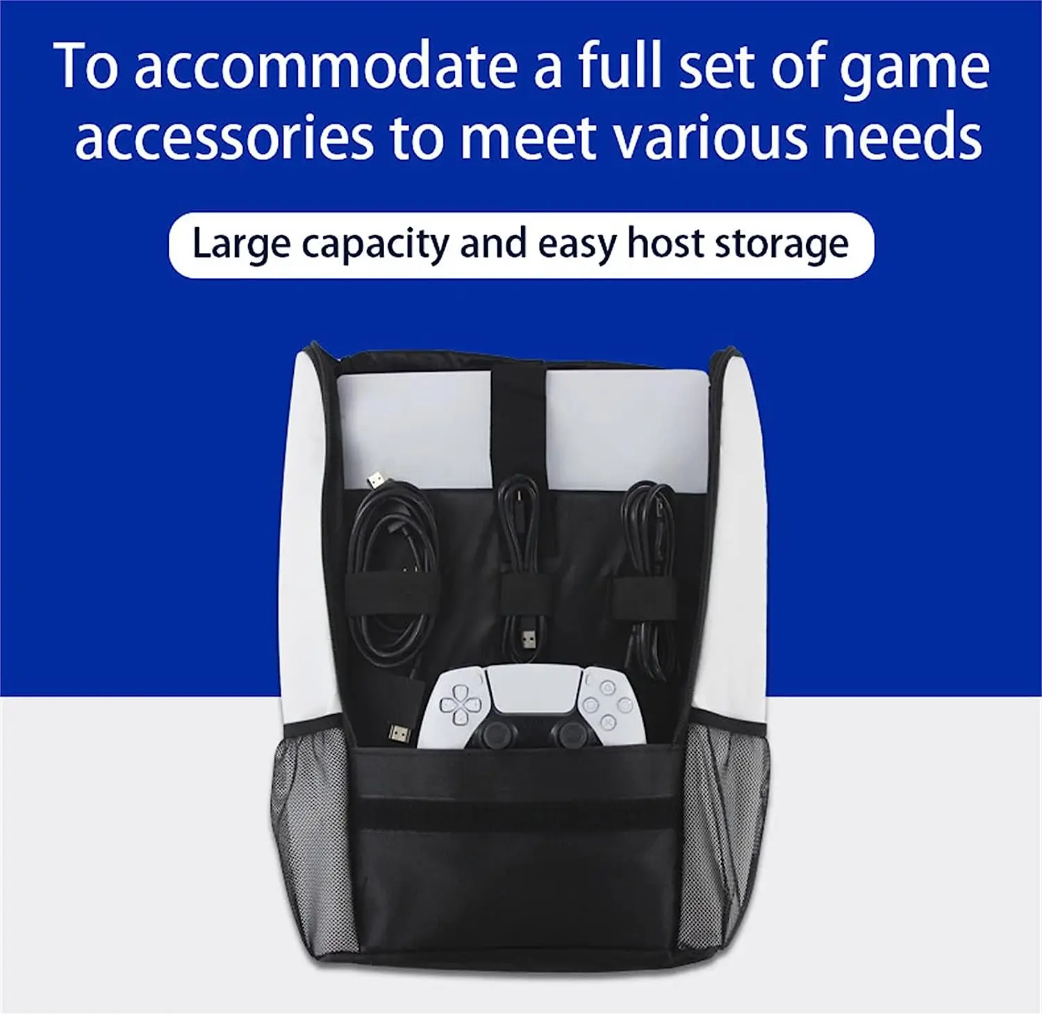 حقيبة يد لتخزين السفر على ظهره لوحدة التحكم PS5 حقيبة فاخرة واقية حقيبة بمقبض لمجموعة PS5 حقيبة حمل للسفر
