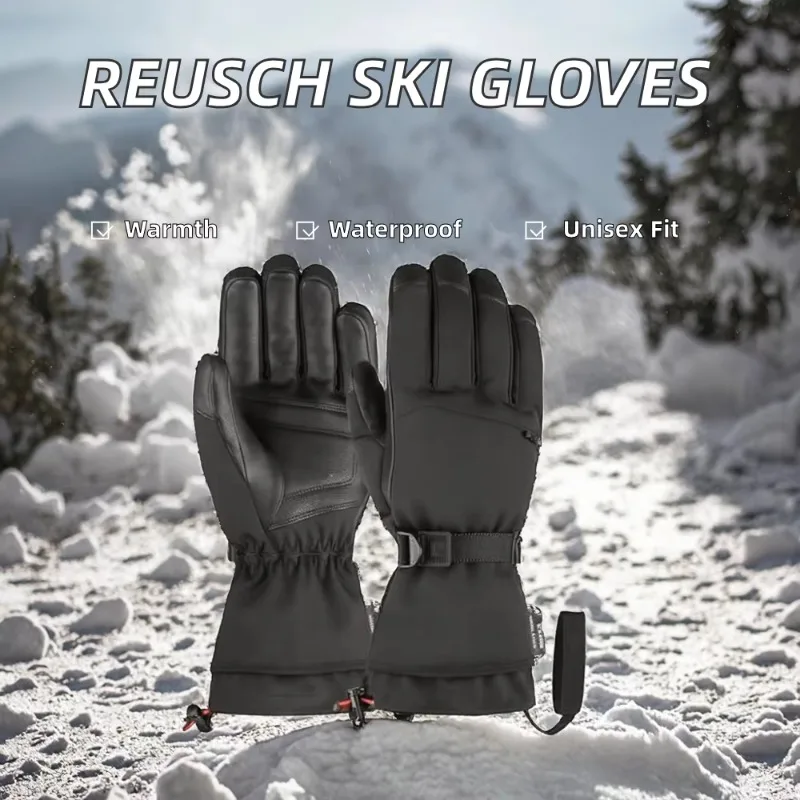 Airo Custom Full Finger Winter Gloves Self Heating Waterproof Touchscreen Cold Resistant Warm for Hiking Skiing Snowboarding