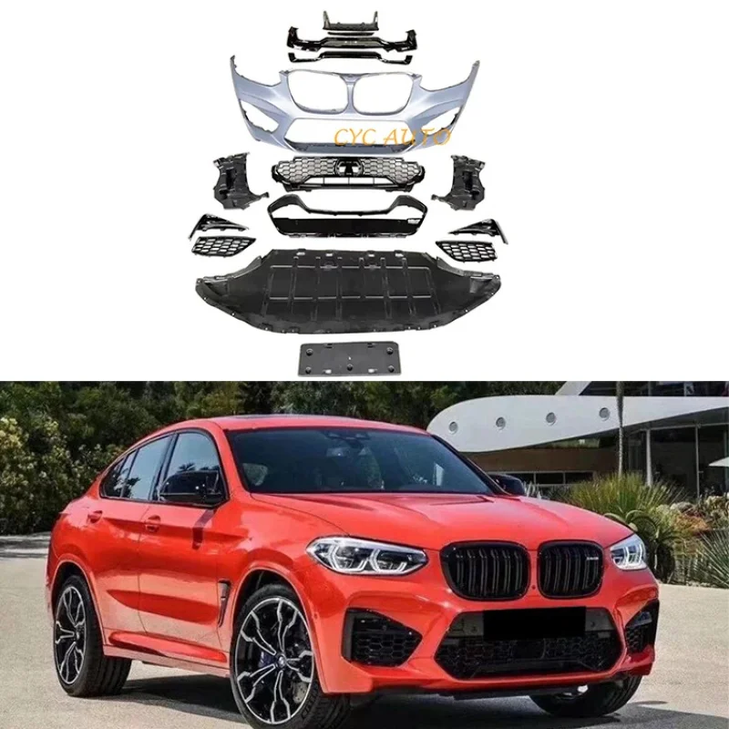 

X4 Facelift F98 X4M Style Bodykit Front Bumper Rear Diffuser with Pipe X4 G02 Pre-Lci 2017 2018 2019 2020 2021