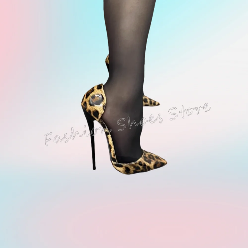 

Leopard Pointed Toe Pumps Slip on Sexy Stilettos High Heels High Heel Shoes for Women Fashion Heels 2025 New Zapatos Para Mujere