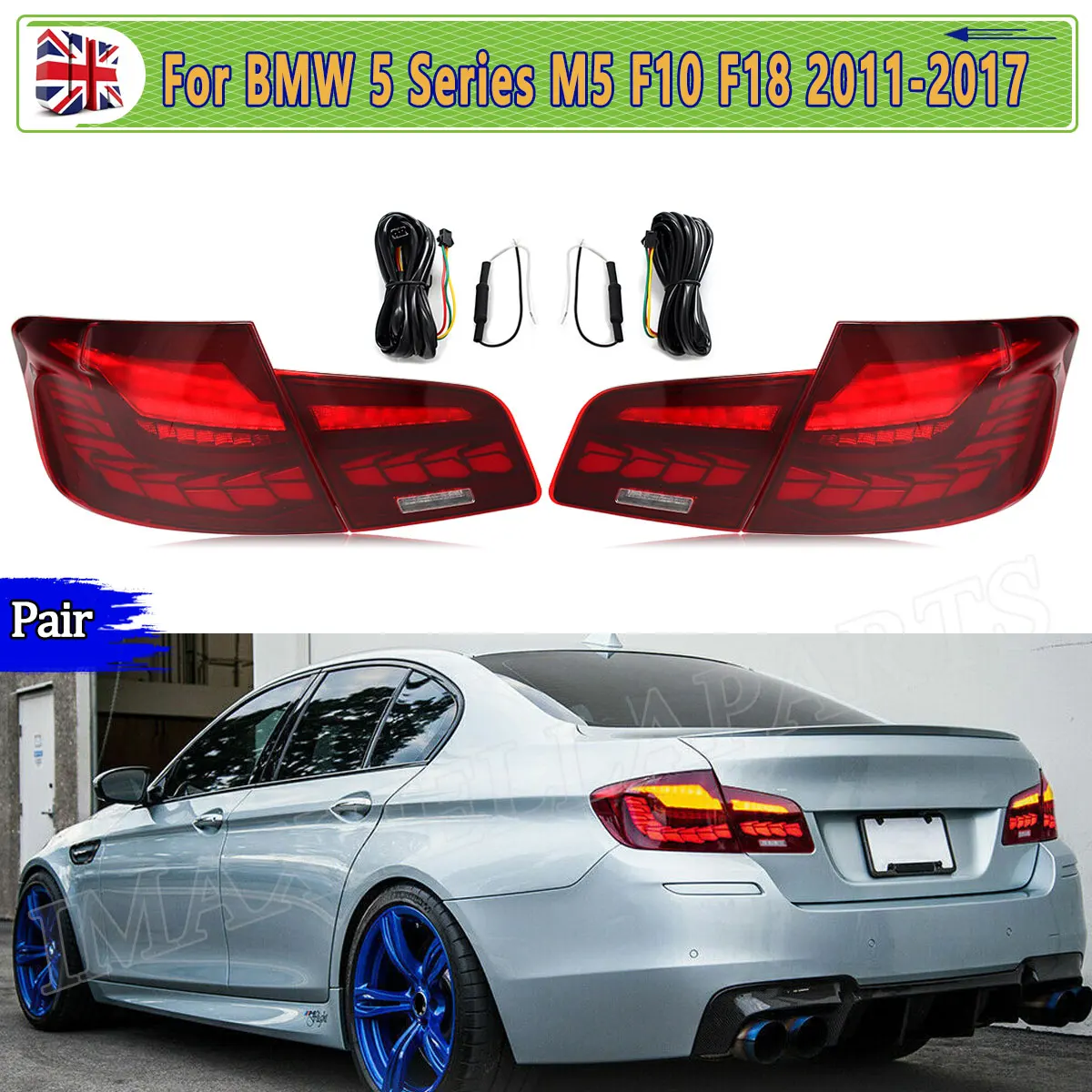 

Красные светодиодные задние фонари в сборе для BMW5 F10 F18 M5 11-17 с задними фонарями запуска GTS