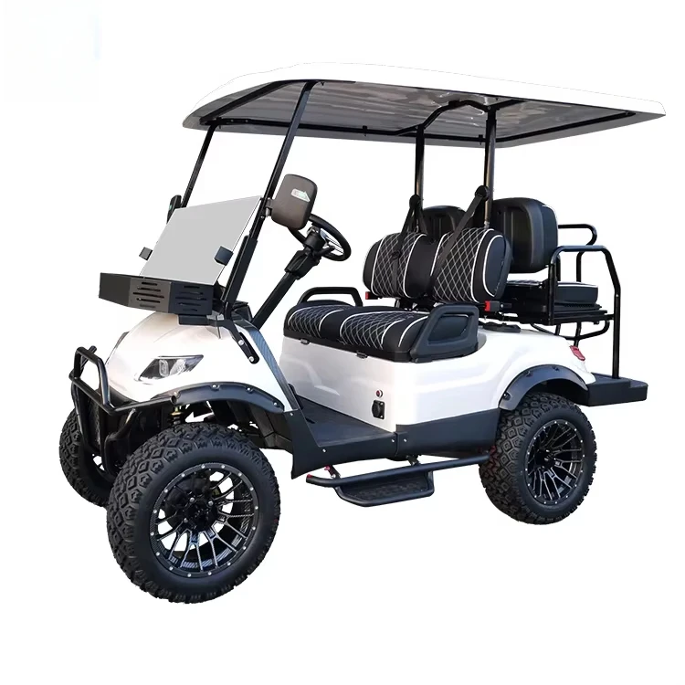 New 48v Lithium Battery Cheap Prices 4 Wheel 4 Seat Electric Follow Golf Cart