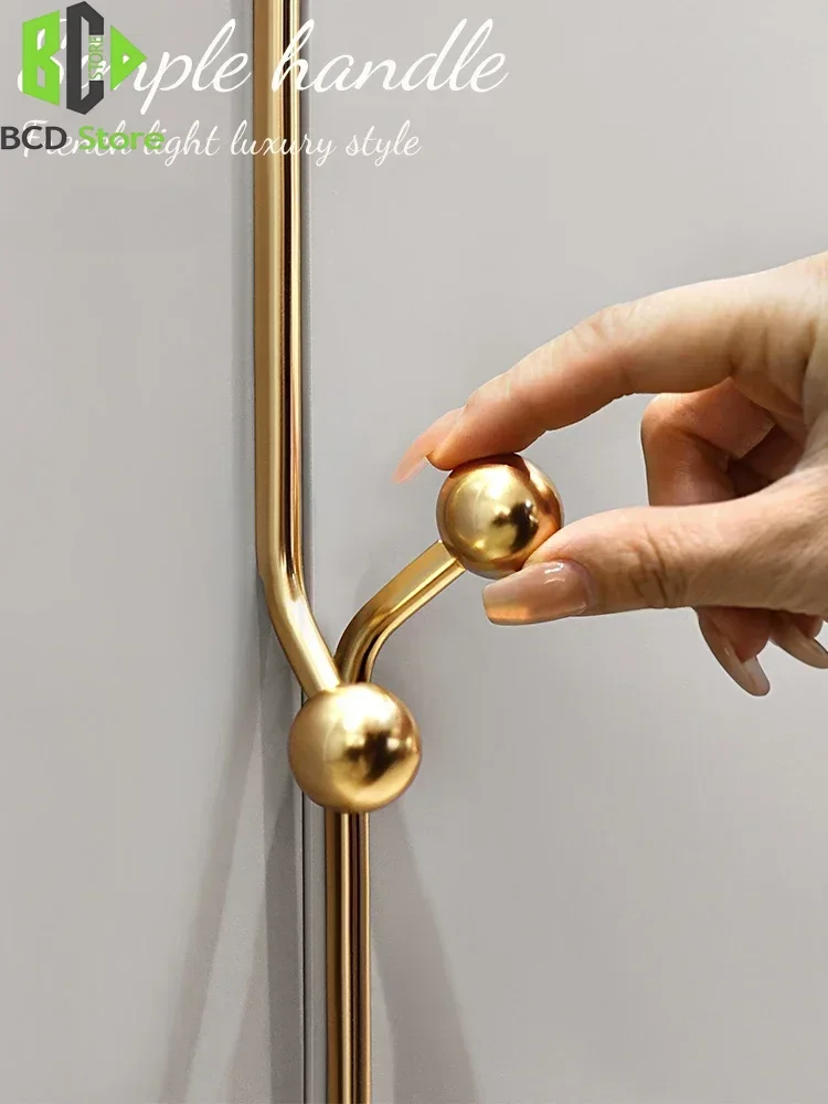 150-900mm Cabinet Door Long Handles Wardrobe Drawer High-end French Modern Minimalist Gold Silver Knob and Handles for Furniture
