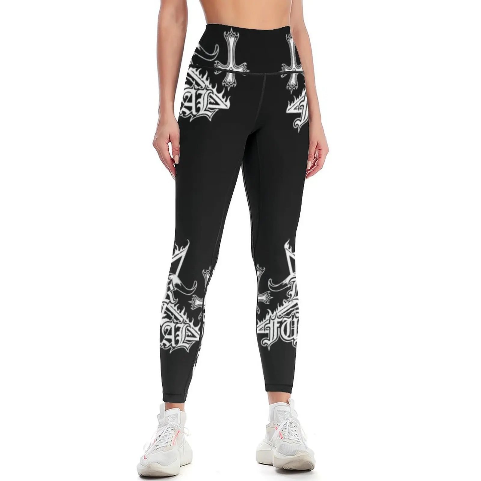 

Dark Funeral ( White ) Leggings Training pants legging gym gym's clothing joggers for Womens Leggings