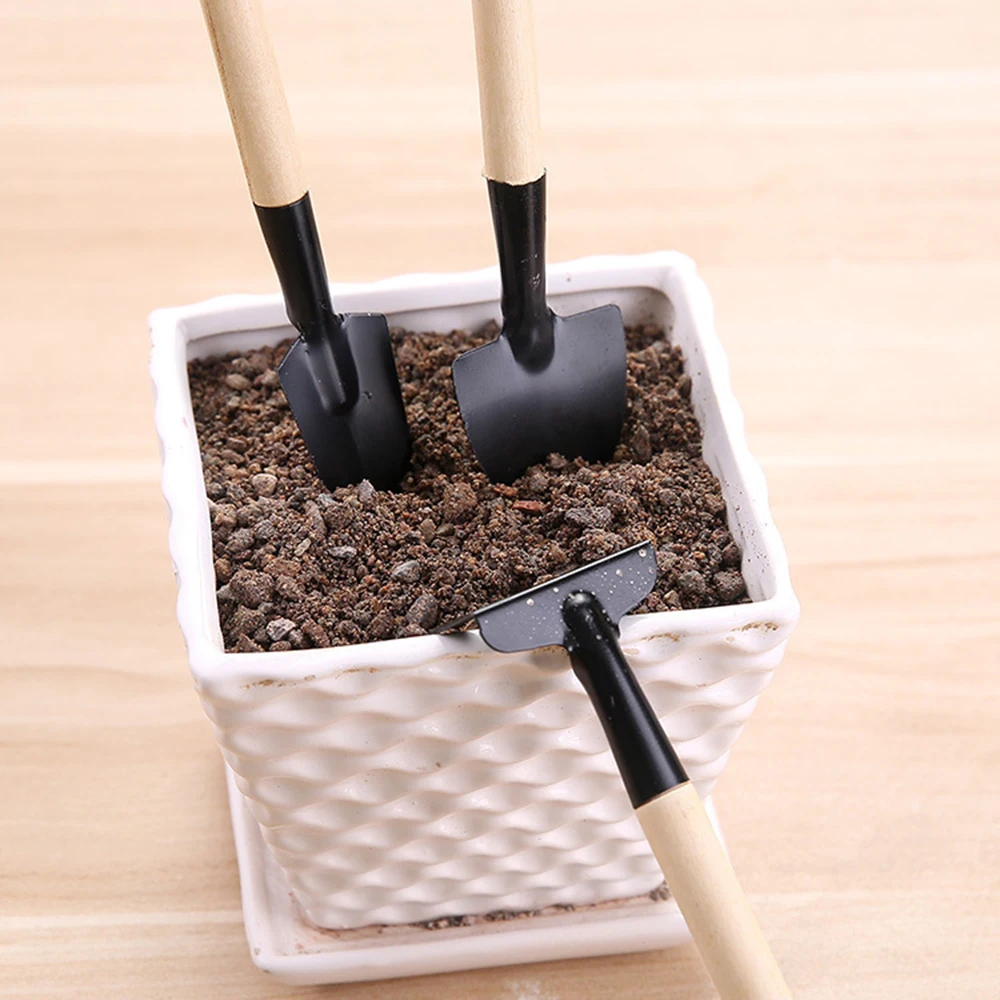 3Pcs Shovels Rake Wide Narrow Useful Planting Shovel Digging Soil Handle Gardening Hand Tools Growing Family Garden