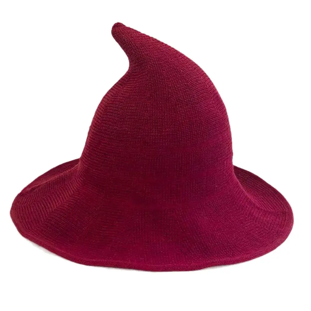 Modern Cosplay Witch Hat Woolen Women Lady Made From Wool Halloween Party Hat Festival Party Hat New Fashionable Sheep 2023 B0Z1