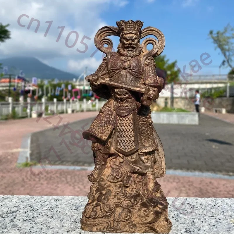 Hand-Carved Agarwood Four Heavenly Kings Statue - 7.3