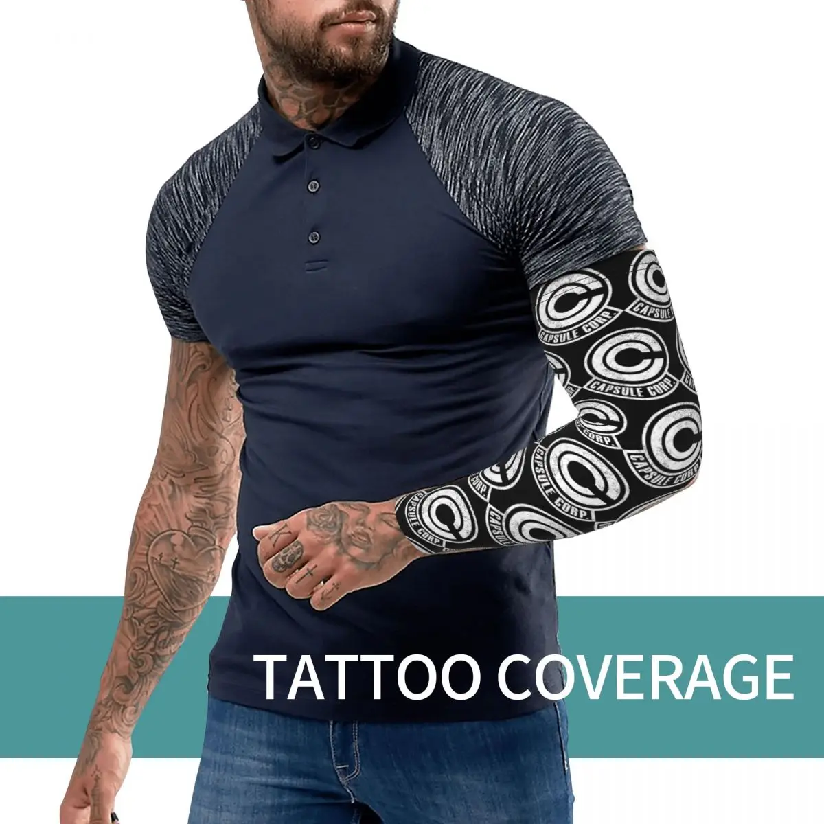 

Капсула Corp Рукава Мужчины Женщины Защита от солнца и ультрафиолета Татуировки Прикрытие Спорт Охлаждение Велоспорт