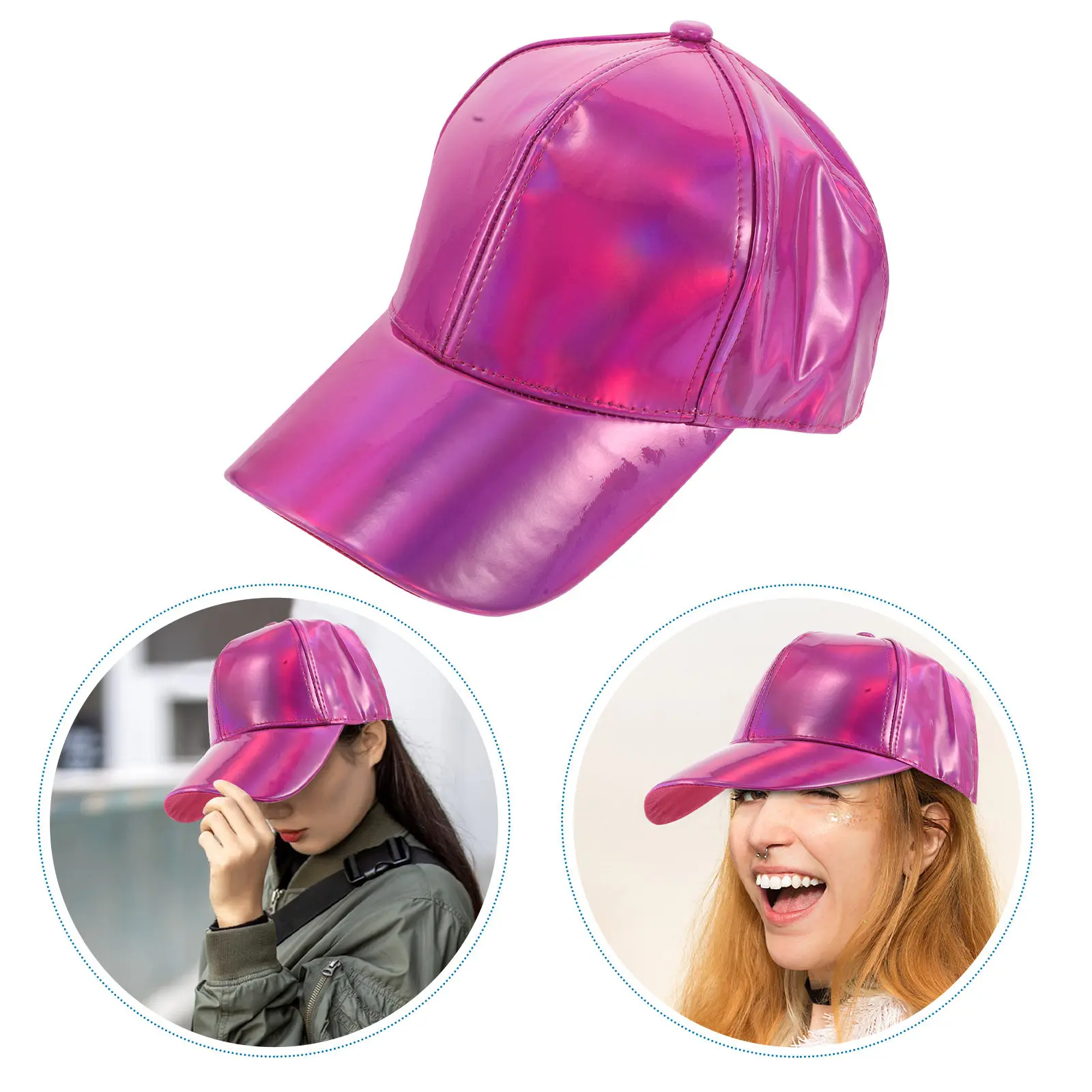 

Performance Outdoor Baseball Cap Adjustable Strap Metallic Curved Brim Breathable Sports Hat for Running Mens Hats Fashion