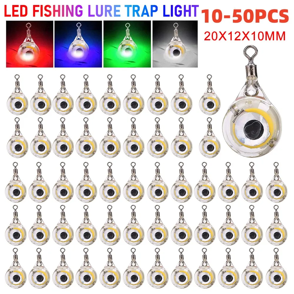 10-50 قطعة السحر مضيئة LED جذب ضوء السمك شكل العين الصيد إغراء ضوء تحت الماء شكل العين الصيد الحبار الصيد الطعم  #2