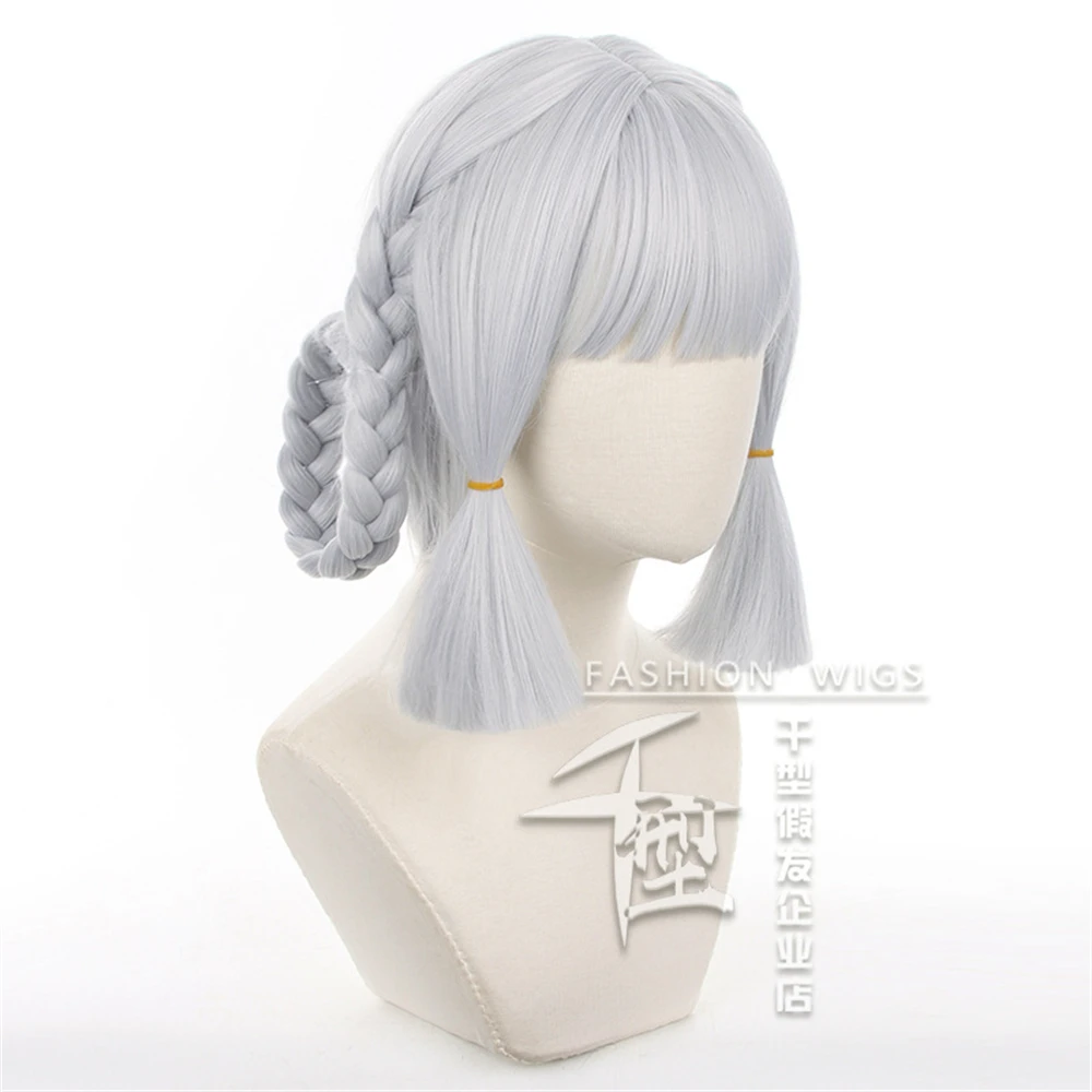 Kamisato Ayaka Cosplay Wig New Skin Braided  Heat Resistant Synthetic Hair Halloween Carnival Party Role Play Wigs
