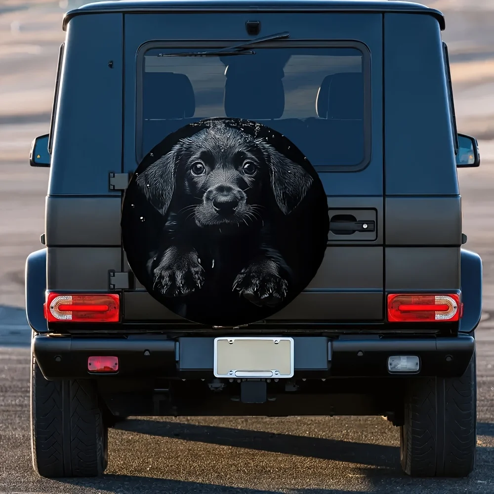 1pc, Storage Bags For Indoor Tire Covers Made Of Durable 100% Polyester Fabric In Black, Suitable For Street Parking Without Ele