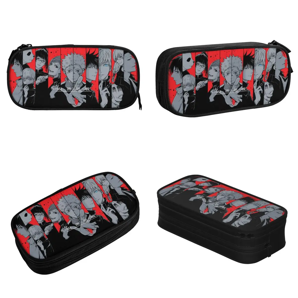 Imagem -02 - Jujutsu Kaisen Lápis Case Gojo Satoru Caneta Bolsas Grande Capacidade Material Escolar Presente do Estudante Lápis