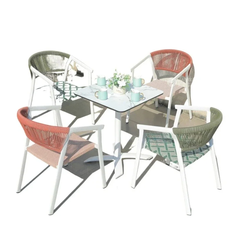 Outdoor villa terrace table and chair courtyard balcony leisure table and chair three-piece outdoor