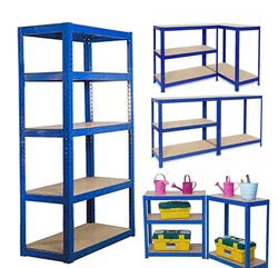 Scaffali per Garage Metel a 5 livelli, unità di scaffalature per carichi pesanti per ufficio officina magazzino, capacità 875kg, muslimate