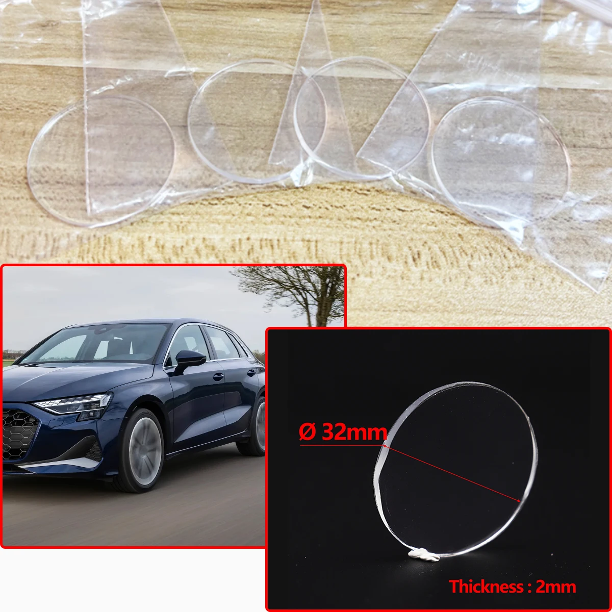 

Rain Light Sensor Gel Pad for AUDI A3 A4 S4 A5 S5 A6 A8 Q3 Q5 Q7 Adhesive Film Silicone Cushion Windscreen Chip Spare Parts Car