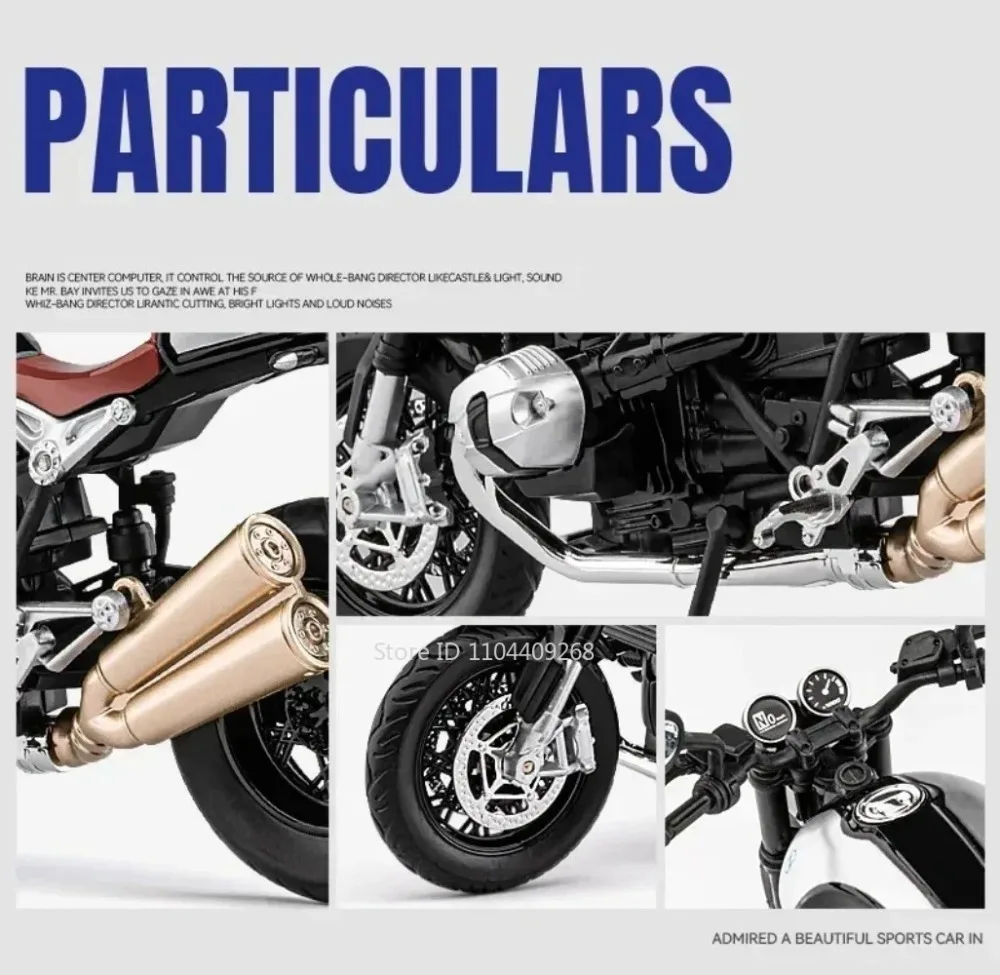 1:12 R Nine T Kawasaki KX450 Motorrad Modell Spielzeugauto Stoßdämpfung Rad Lenkmotor Modelle Spielzeug Beste Geschenke für Jungen – Detail 8
