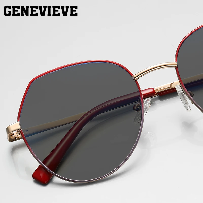نظارة شمسية مستقطبة من GENEVIVE للنساء ، وصفة طبية قابلة للتخصيص ، هندسية ، حماية من البنفسجية ، جديدة ، عرض ، شخصية #2