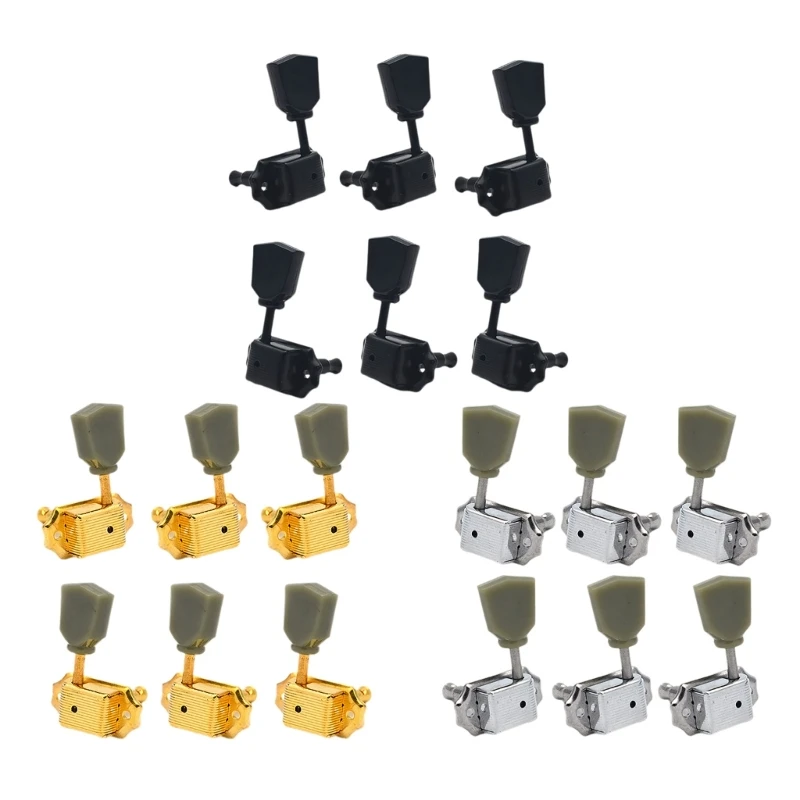 

6Pcs Vintage Electric Guitar Strings Semi Closed Tuning Pegs Keys Tuner Machine Head for Acoustic Guitar Easy to Use