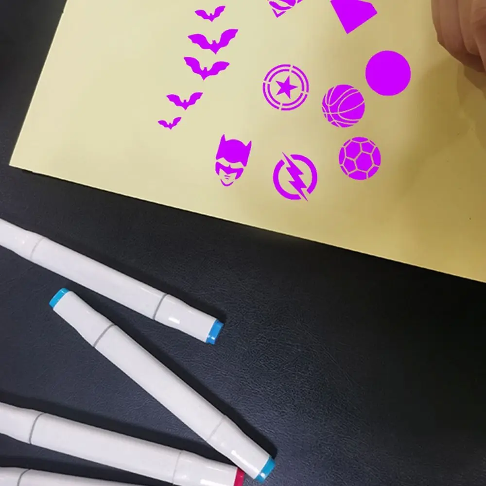 2 pezzi timbri per trucco topcoat modello di vernice fai da te stencil per tatuaggi temporanei per body painting