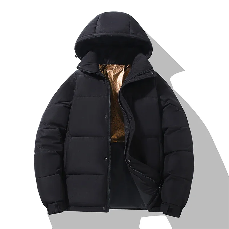 

2024 High Quality Down Jacket Couple Casual Outdoor Sports Travel Waterproof Hooded Parka Coat Lined Graphene Warm Jacket