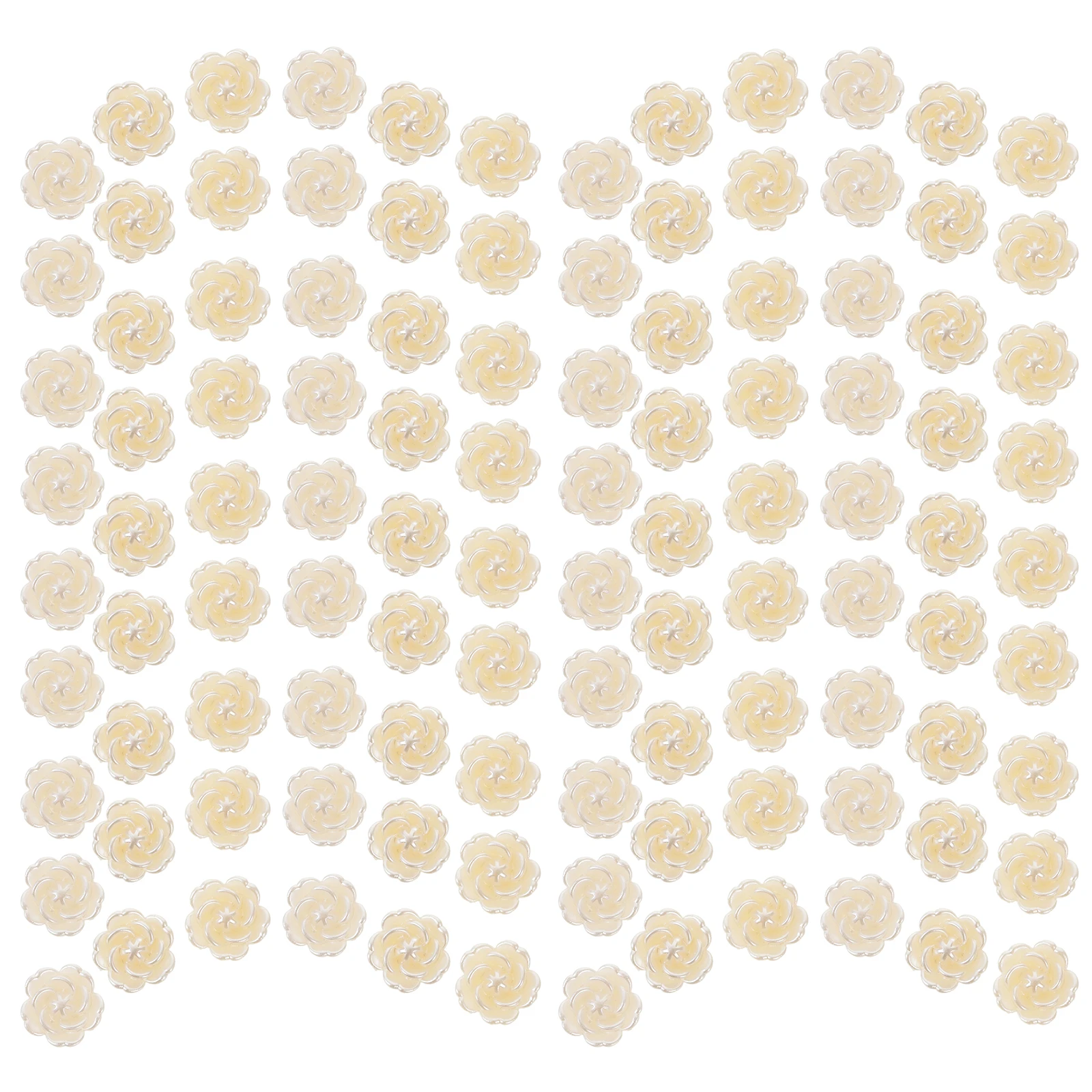 100Pcs Small Rose Charms DIY Craft Material Resin Phone Shell Decorations for Handmade Case Hairpin Shoe Embellishments