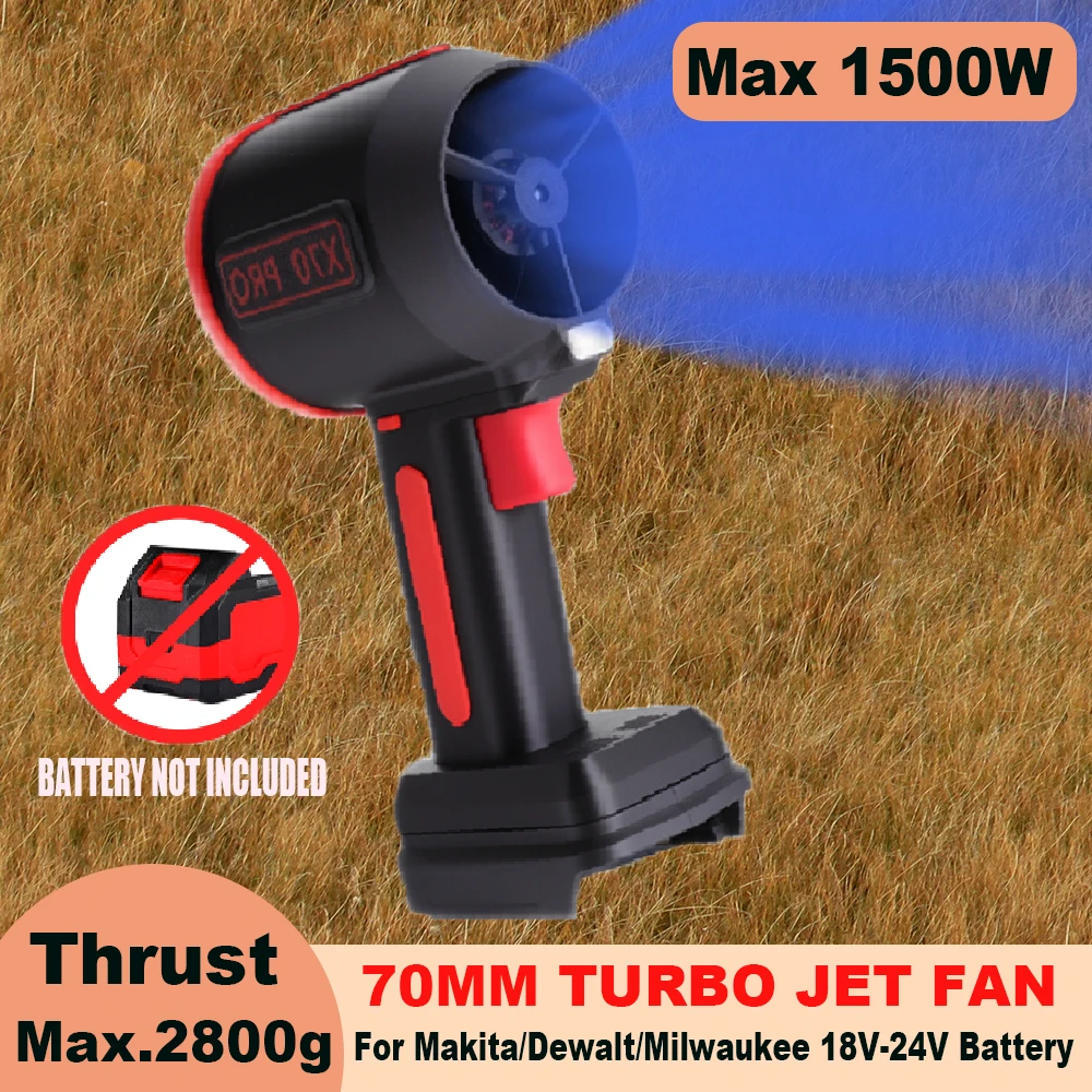 Dmuchawa X70 Pro, mocna dmuchawa powietrza, 2800g maksymalna siła nacisku, turbo wentylator strumieniowy, silnik bezszczotkowy 70MM, mocna prędkość wiatru 68m/s, dmuchanie śniegu i liści.