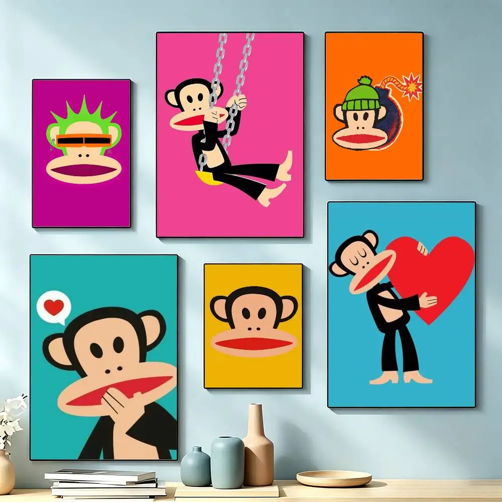 monkey Funny P-Paul F-Frank Poster High Quality Dorm Living Room Aesthetic Wall Decoration Painting Stickers Gift