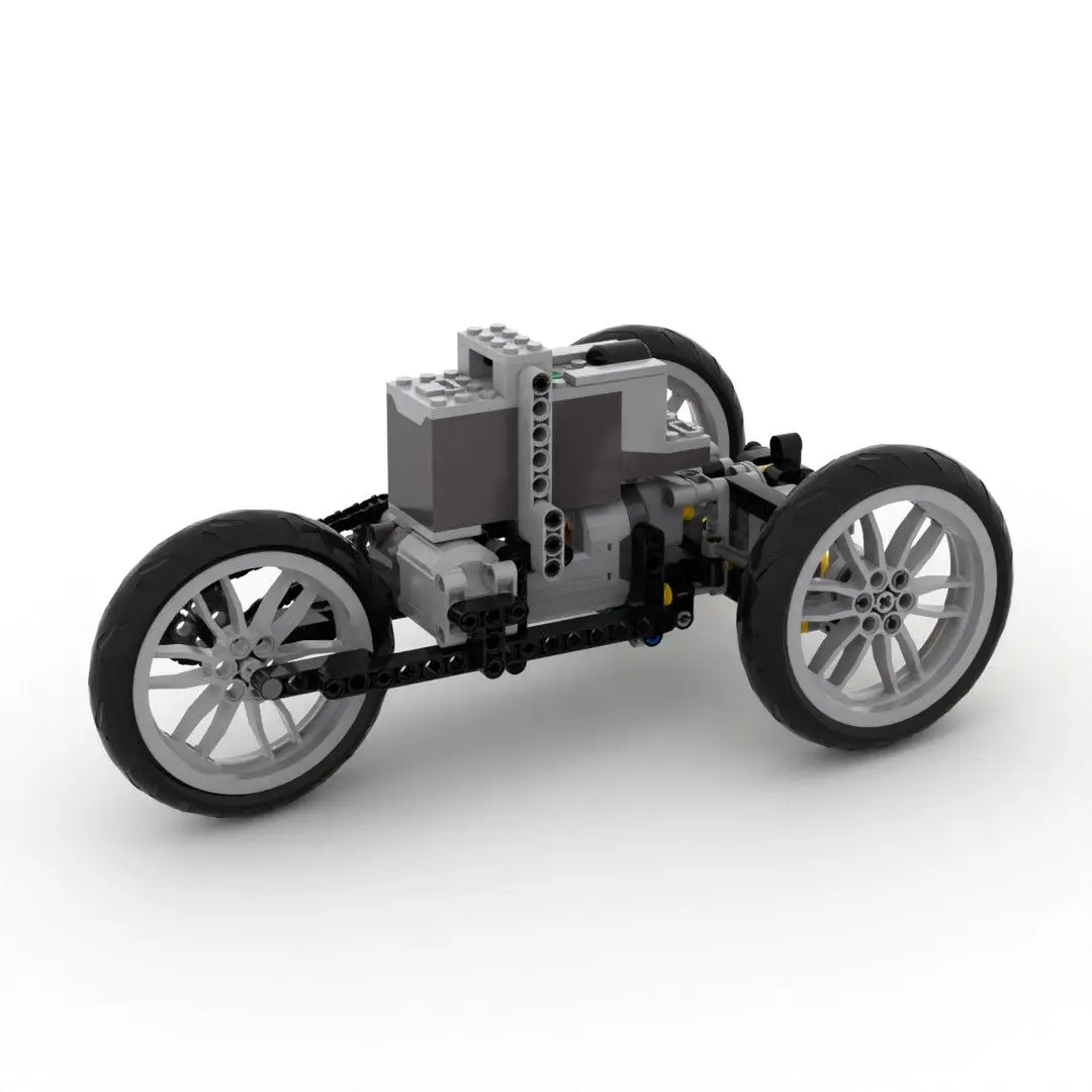 

Электрический трехколесный мотоцикл-конструктор MOC: технические кирпичики с мотором, развивающая игрушка для детей