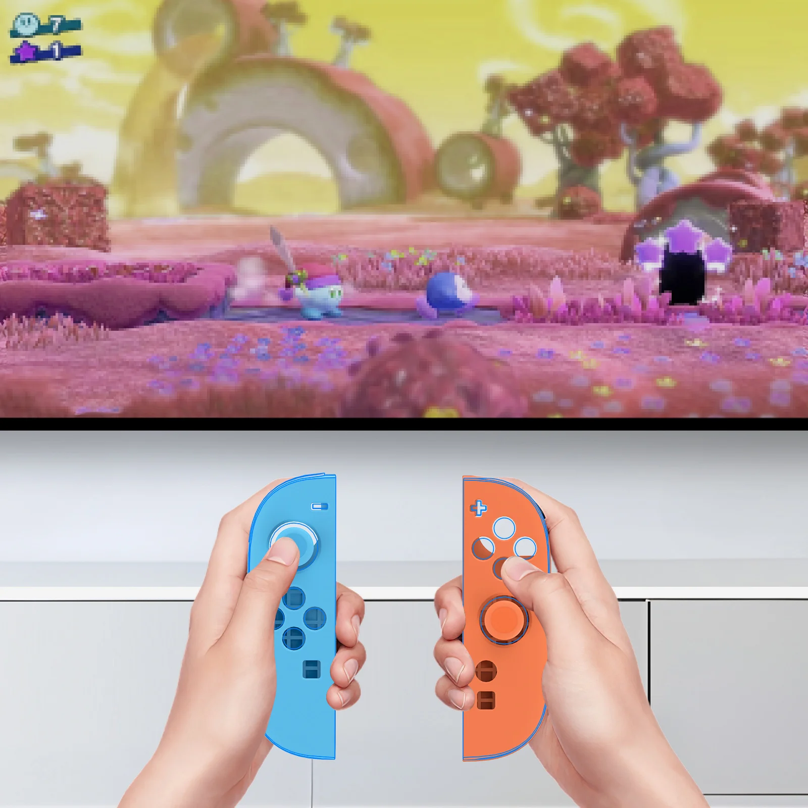Silicone Cover Set for Switch 2,2 in 1 Protective Cover Case for