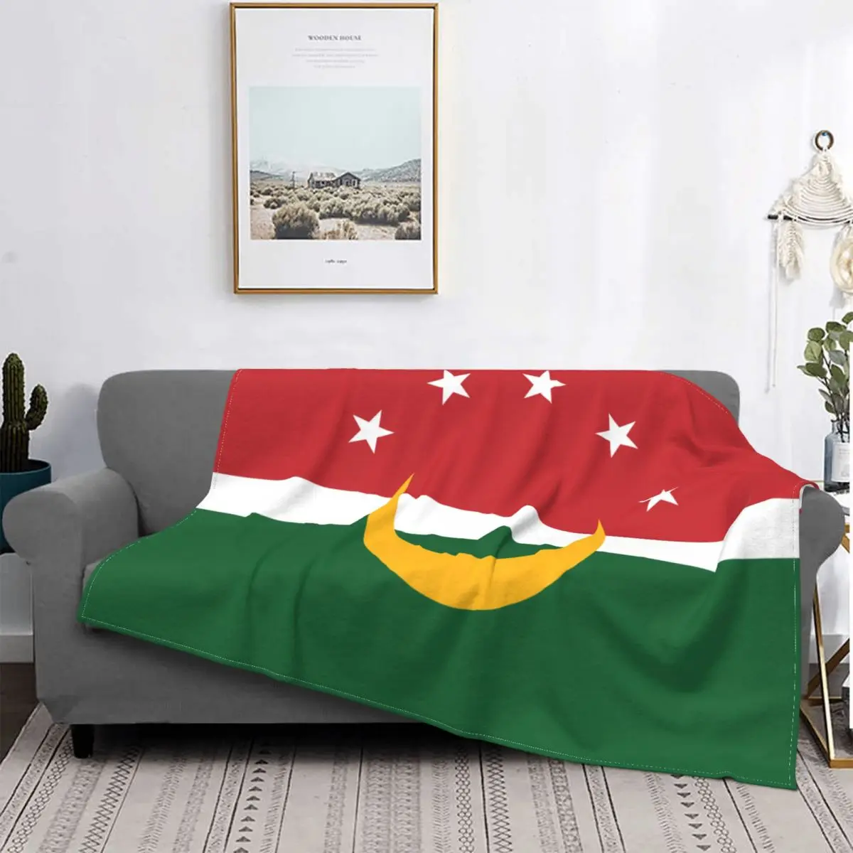 The Flag Of The Arabs Of North Africa Flag Of Maghreb Blanket Cover Flannel Warm Throw Blankets for Airplane Travel Bedspread